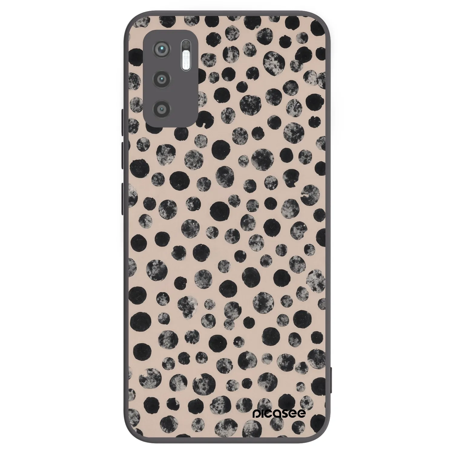 Picasee silikónový čierny obal pre Xiaomi Redmi Note 10 5G - Dots