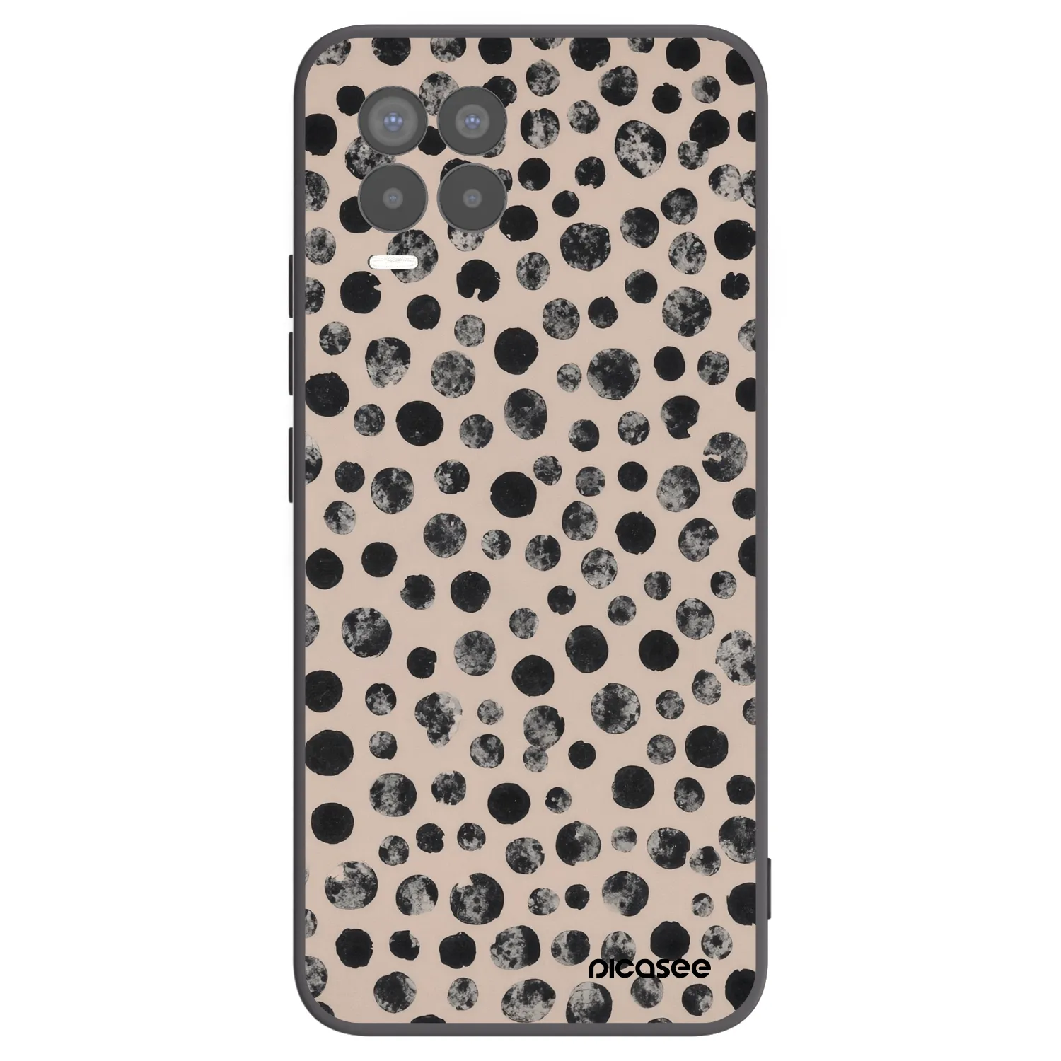 Picasee silikónový čierny obal pre Realme 8 Pro - Dots