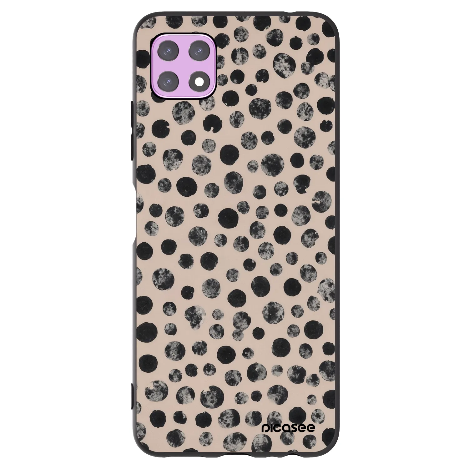 Picasee silikónový čierny obal pre Samsung Galaxy A22 A226B 5G - Dots