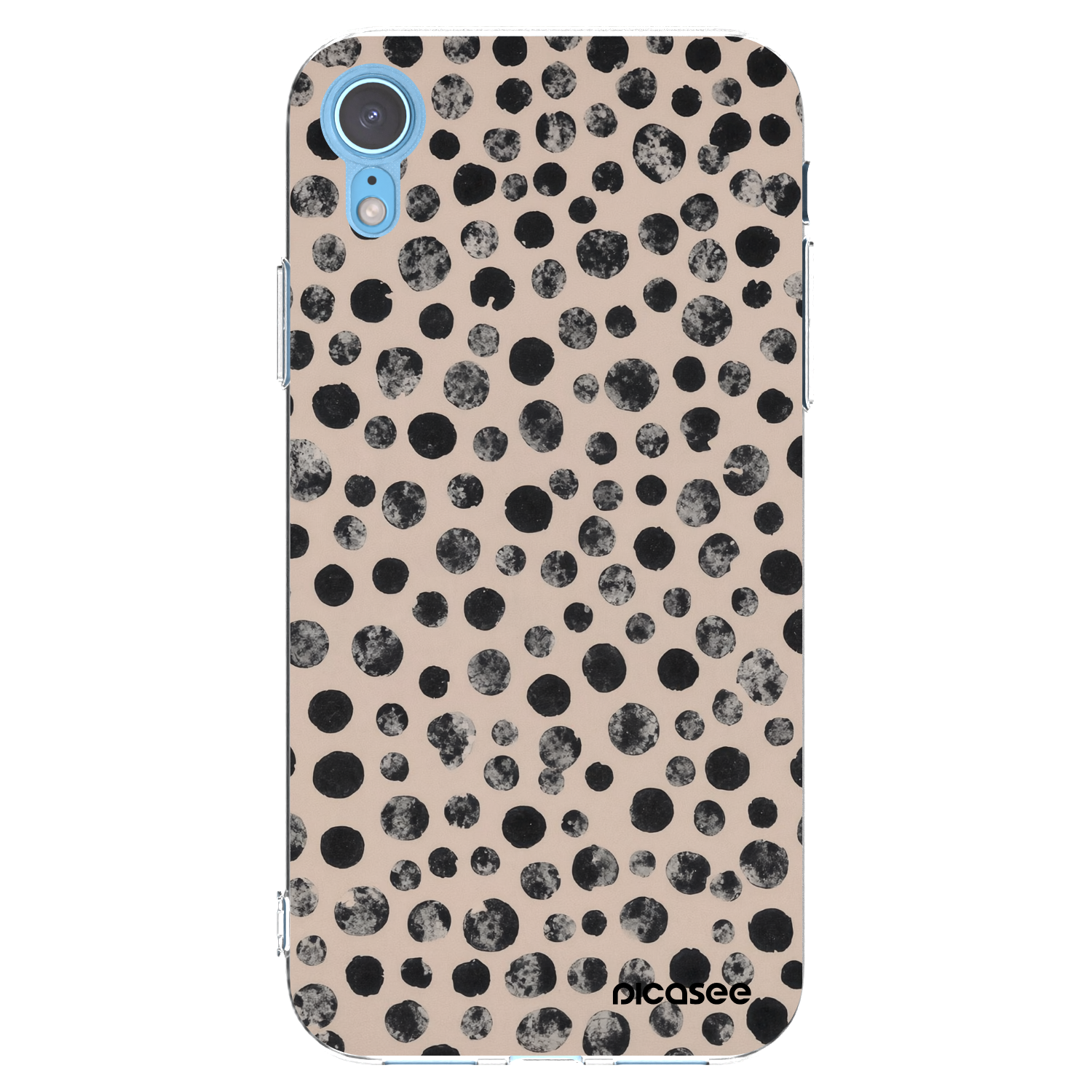 Picasee silikónový prehľadný obal pre Apple iPhone XR - Dots