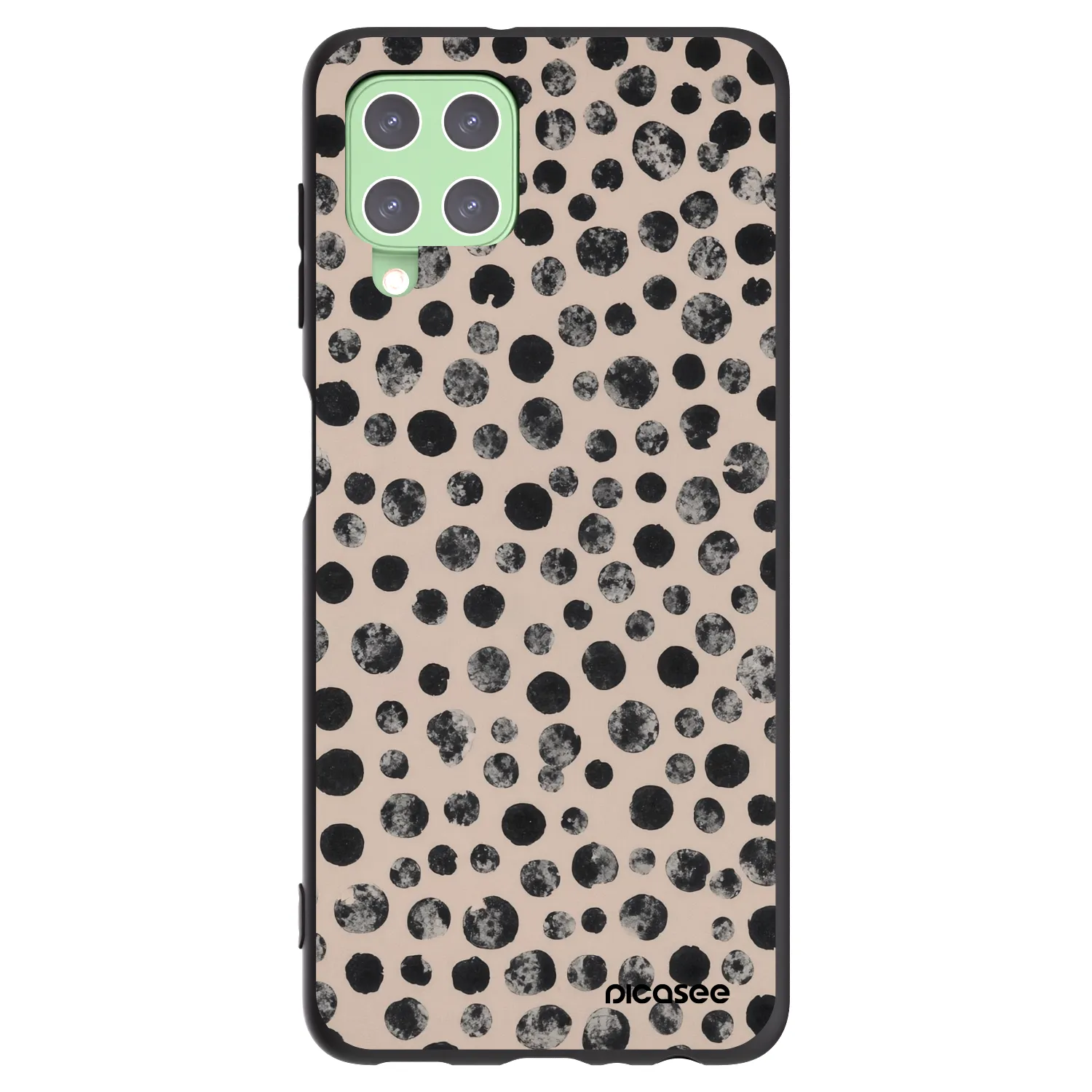 Picasee silikónový čierny obal pre Samsung Galaxy A22 A225F 4G - Dots