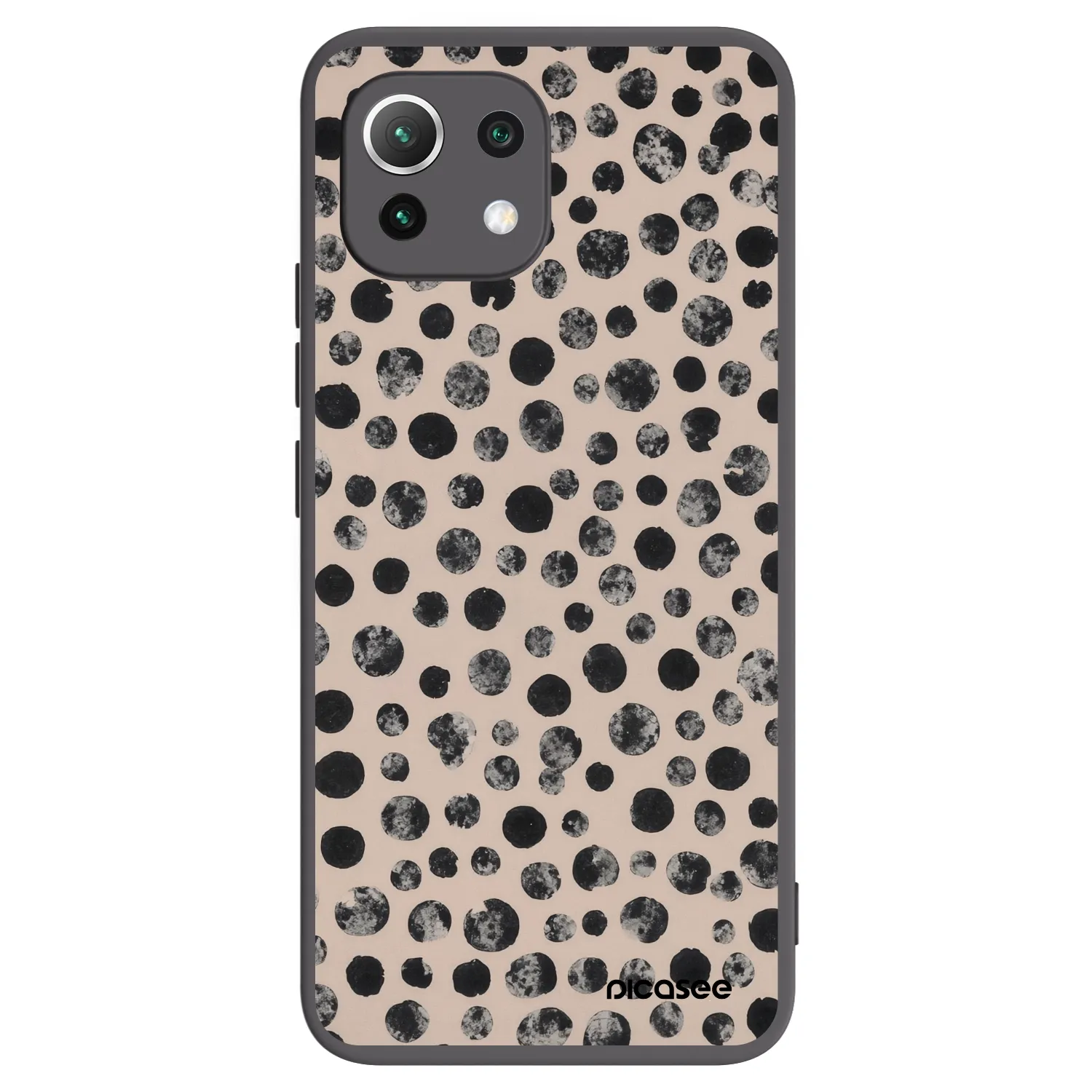Picasee silikónový čierny obal pre Xiaomi 11 Lite 5G NE - Dots