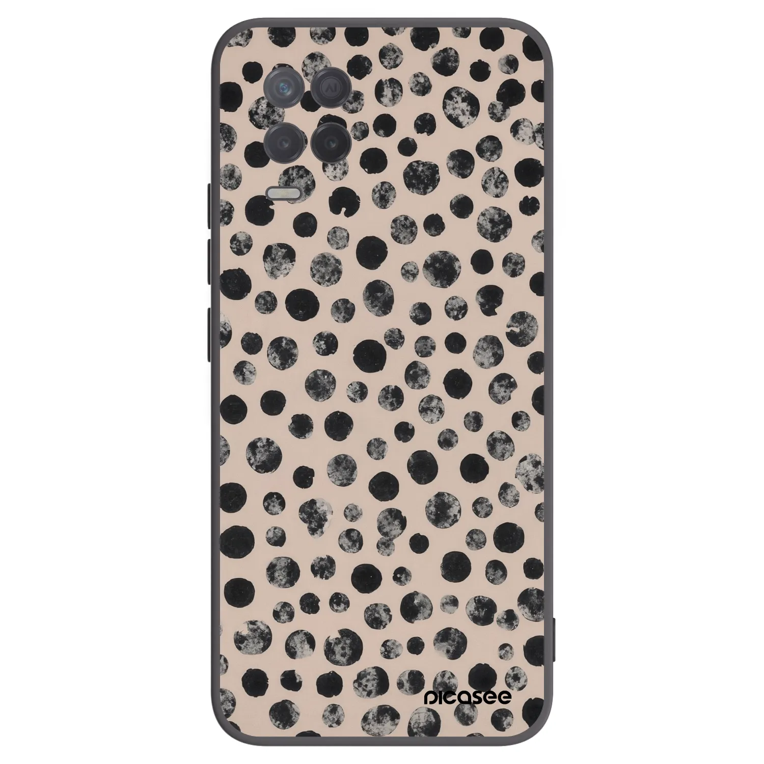 Picasee silikónový čierny obal pre Realme 8 5G - Dots