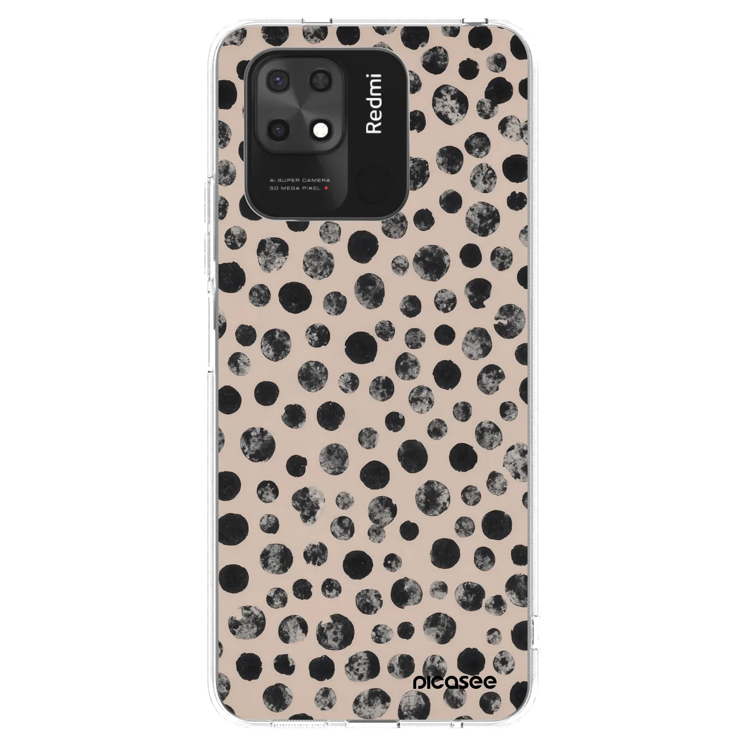 Silikónový prehľadný obal pre Xiaomi Redmi 10C - Dots