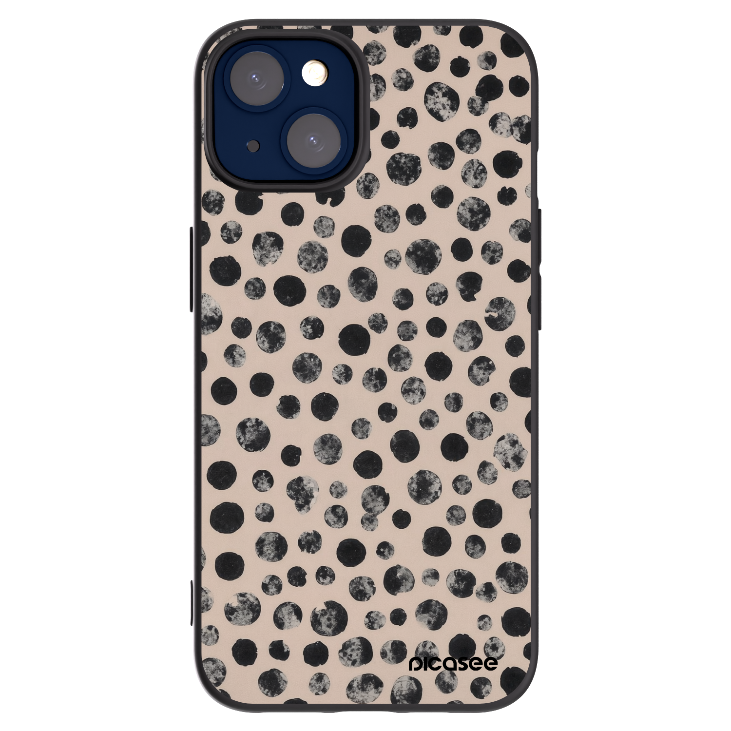Picasee silikónový čierny obal pre Apple iPhone 14 - Dots