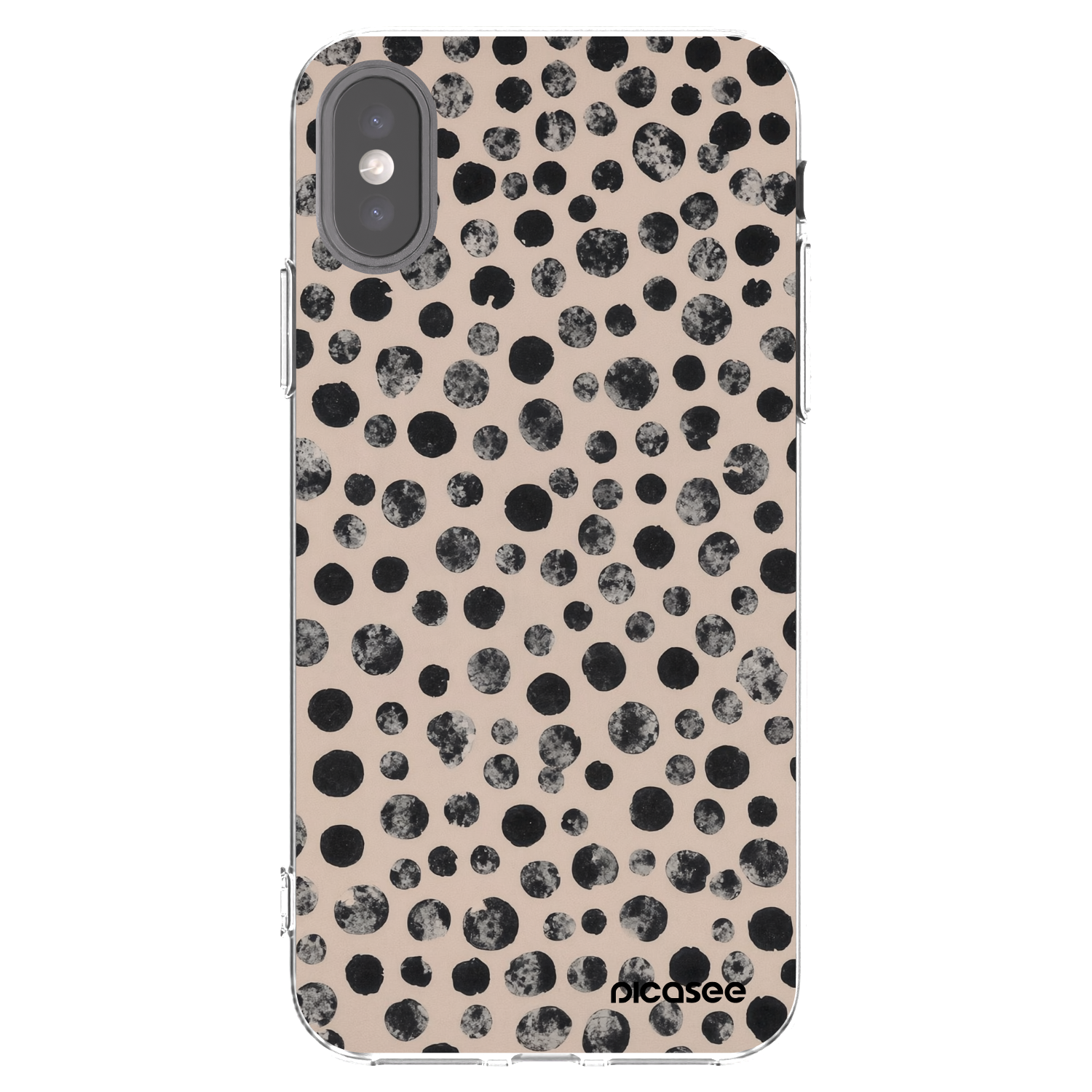 Silikónový prehľadný obal pre Apple iPhone X/XS - Dots