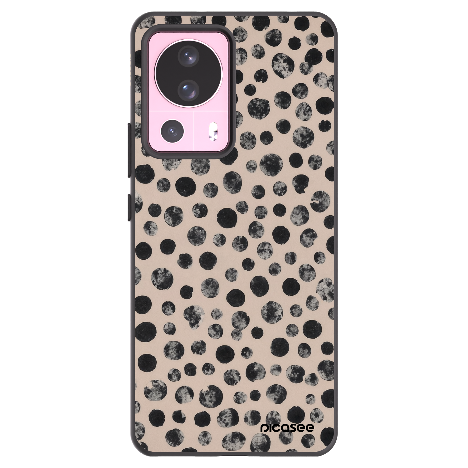Picasee silikónový čierny obal pre Xiaomi 13 Lite - Dots