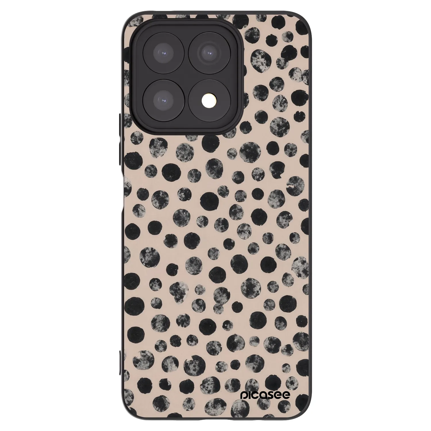 Picasee silikónový čierny obal pre Honor X8a - Dots