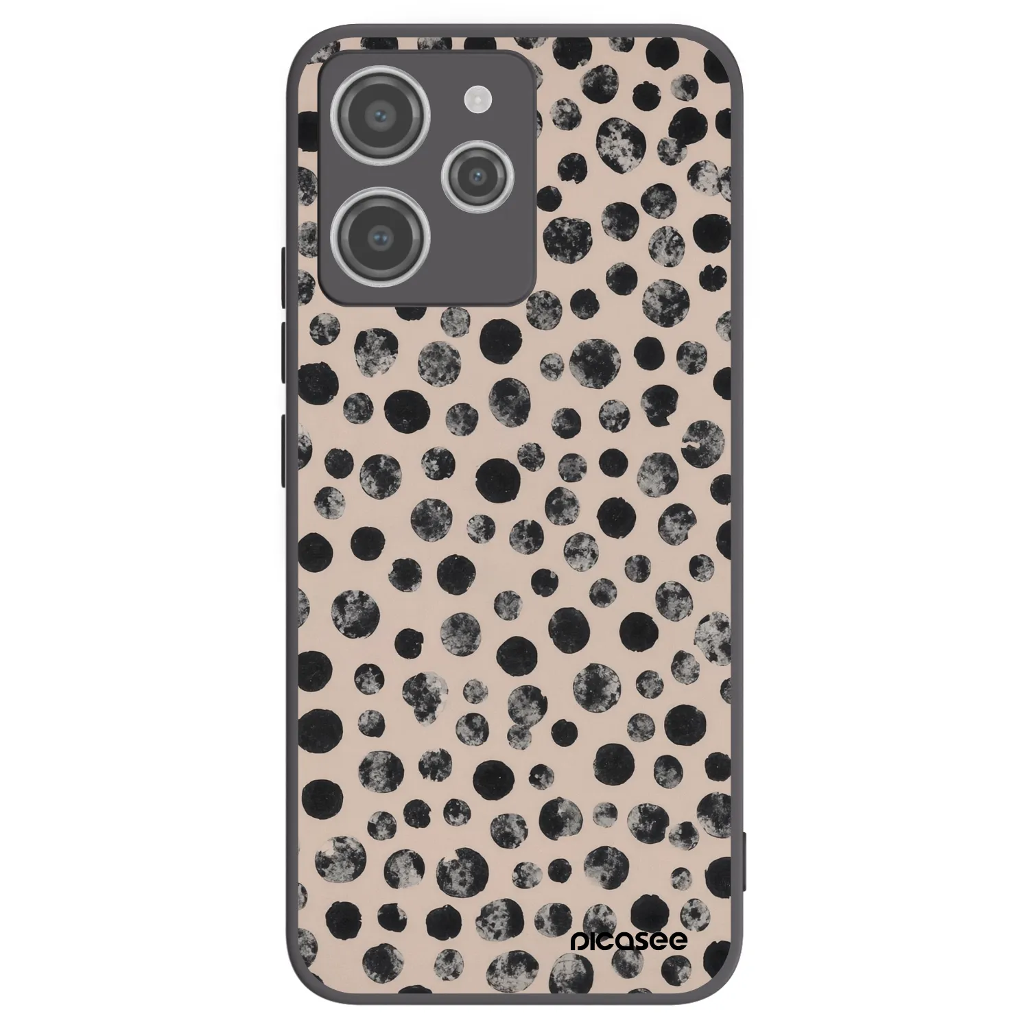 Picasee silikónový čierny obal pre Xiaomi Redmi 12 4G - Dots