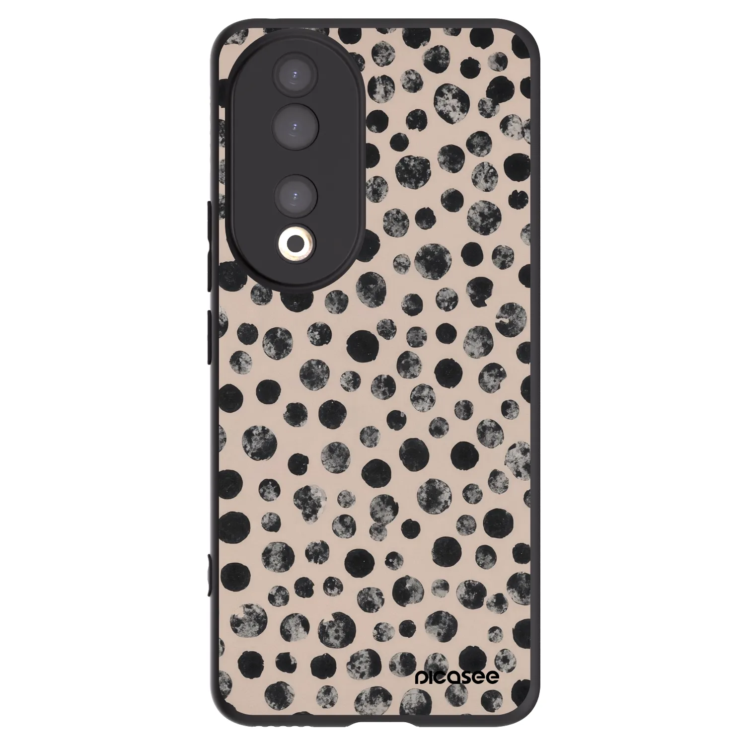 Picasee silikónový čierny obal pre Honor 90 5G - Dots