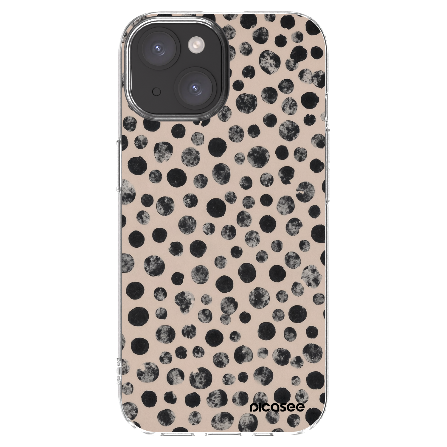 Picasee silikónový prehľadný obal pre Apple iPhone 15 - Dots