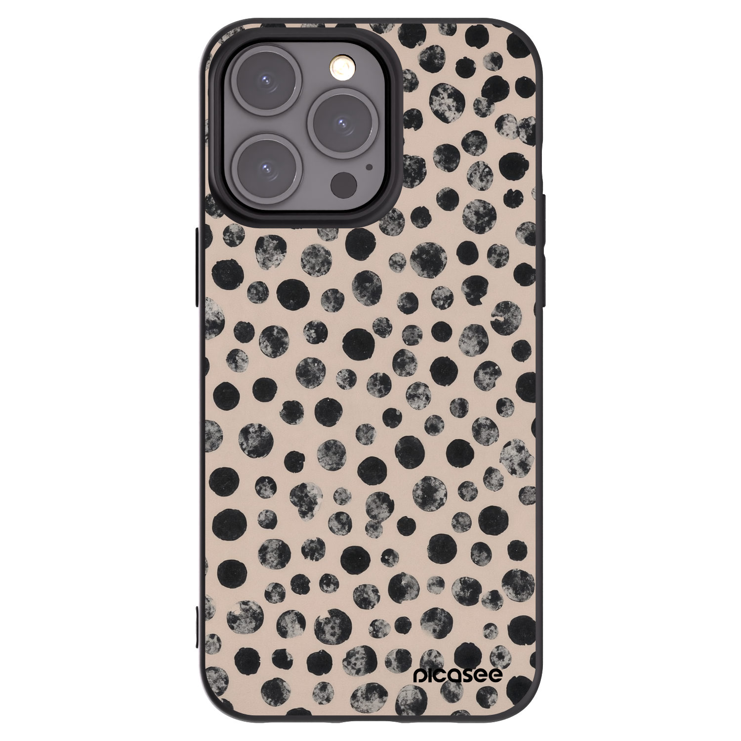 Picasee silikónový čierny obal pre Apple iPhone 15 Pro Max - Dots