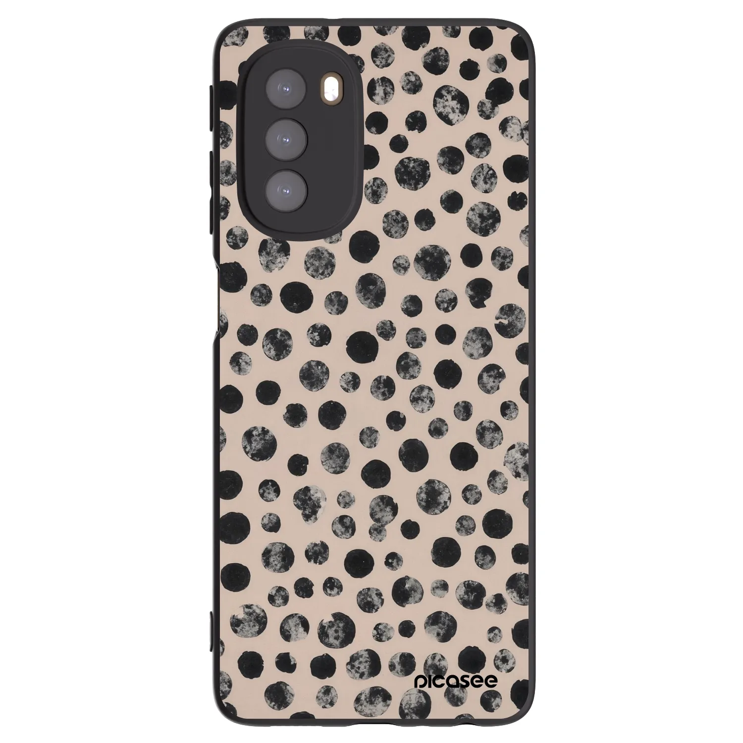 Picasee silikónový čierny obal pre Motorola Moto G51 - Dots