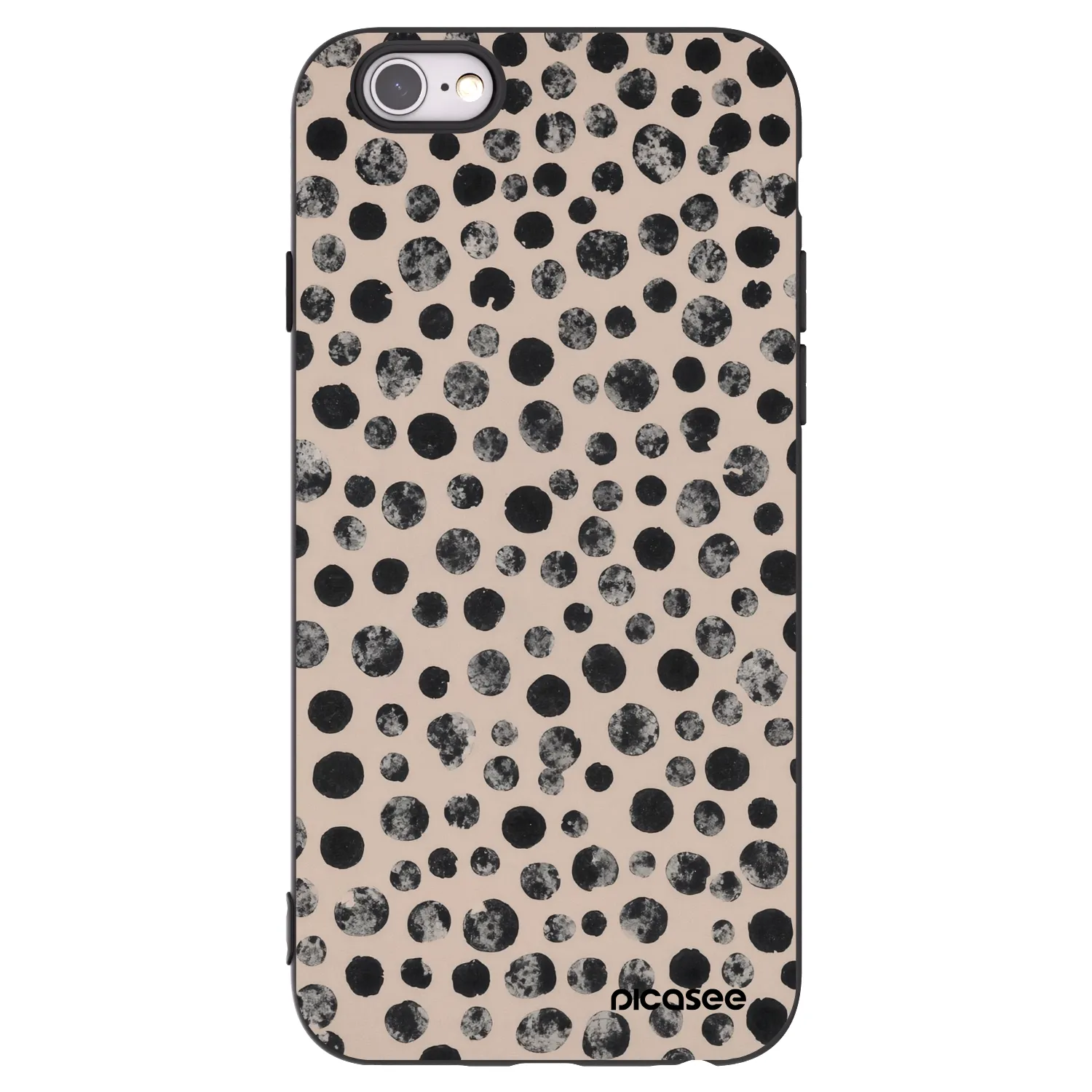Picasee silikónový čierny obal pre Apple iPhone 6/6S - Dots