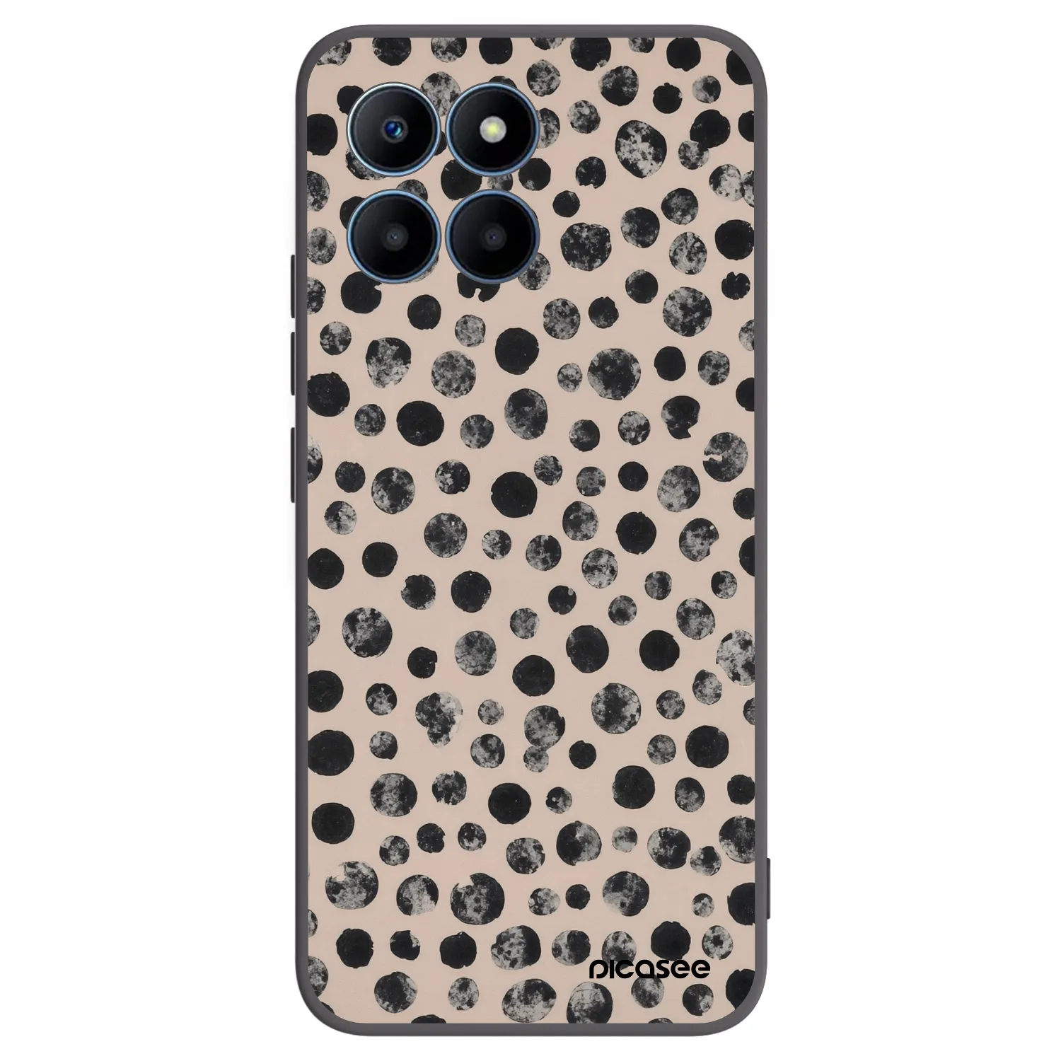 Picasee silikónový čierny obal pre Honor 70 Lite - Dots