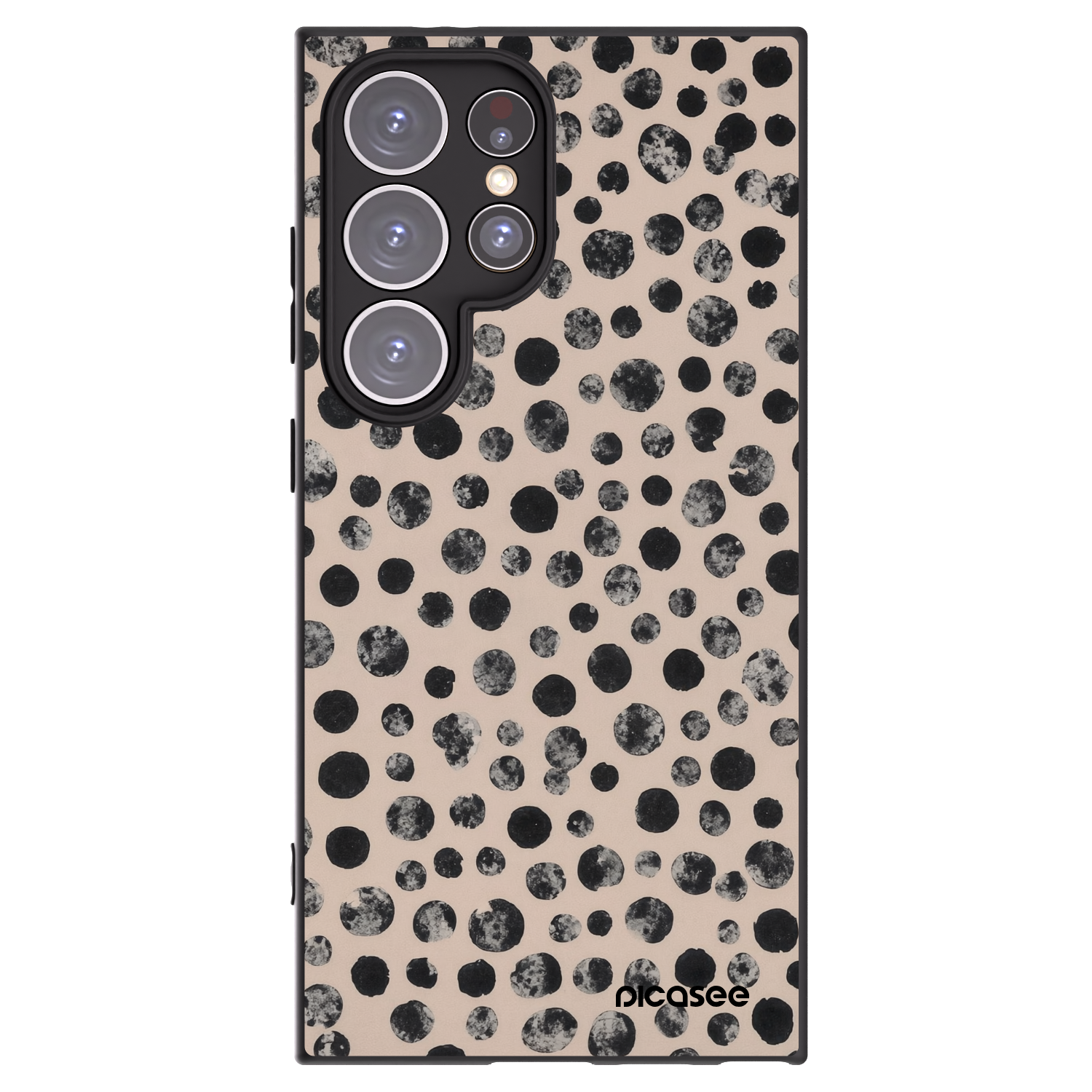 Picasee silikónový čierny obal pre Samsung Galaxy S24 Ultra S928B 5G - Dots