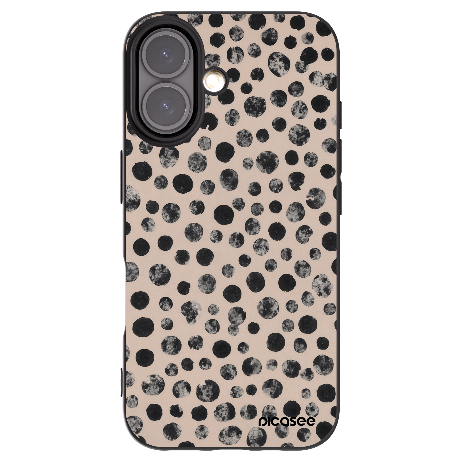 Picasee silikónový čierny obal pre Apple iPhone 16 - Dots