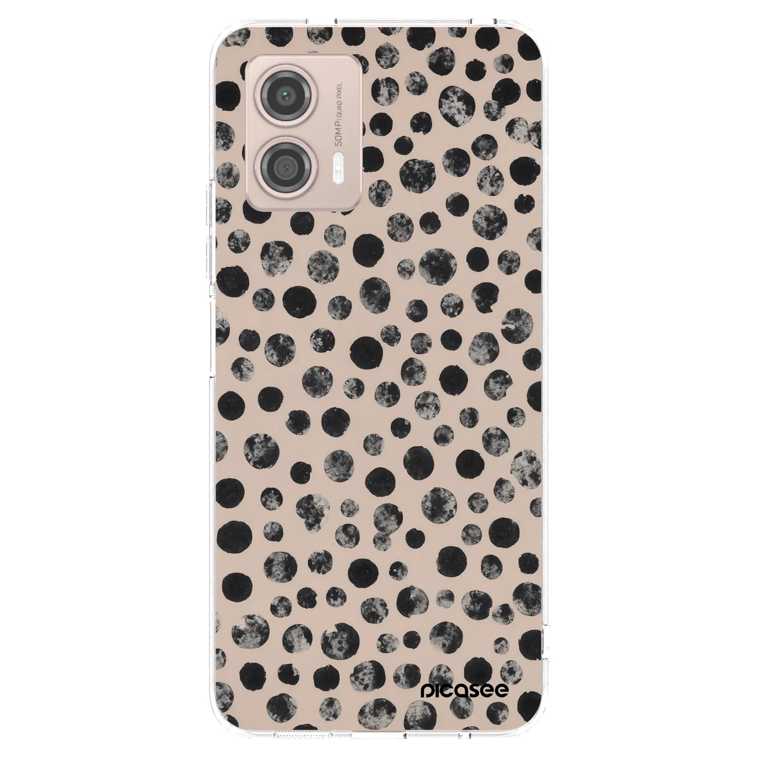 Picasee silikónový prehľadný obal pre Motorola Moto G53 5G - Dots