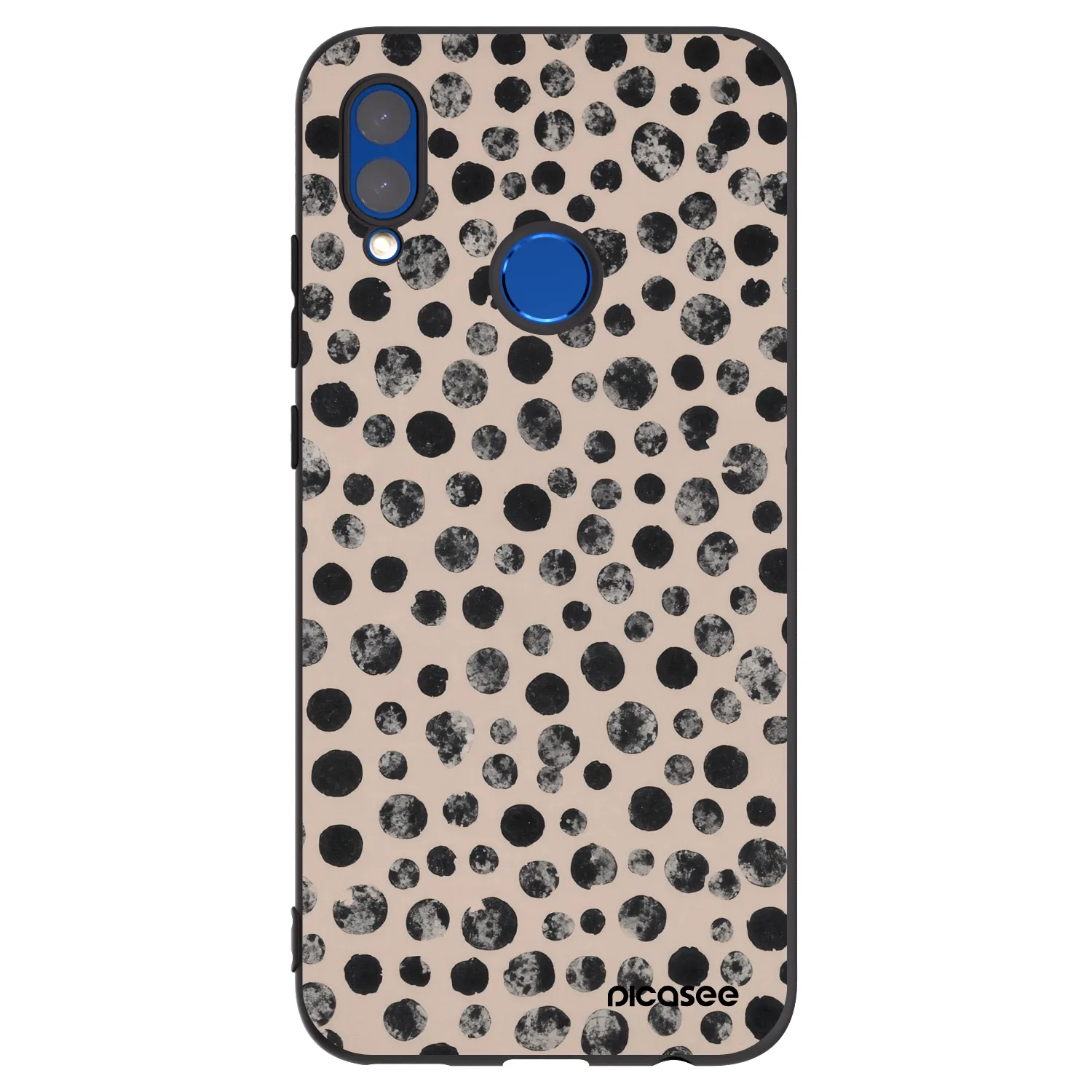 Picasee silikónový čierny obal pre Honor 10 Lite - Dots