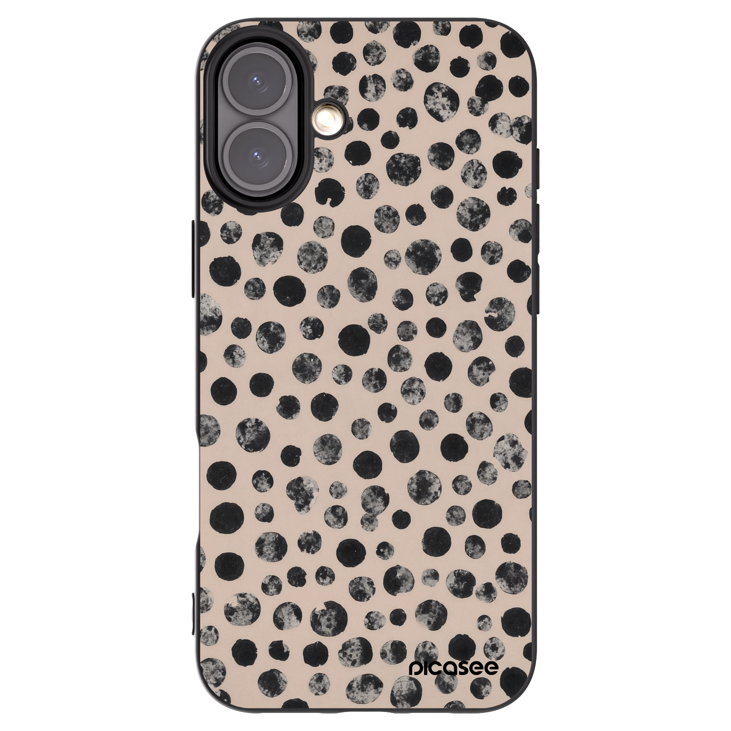 Picasee silikónový čierny obal pre Apple iPhone 16 Plus - Dots