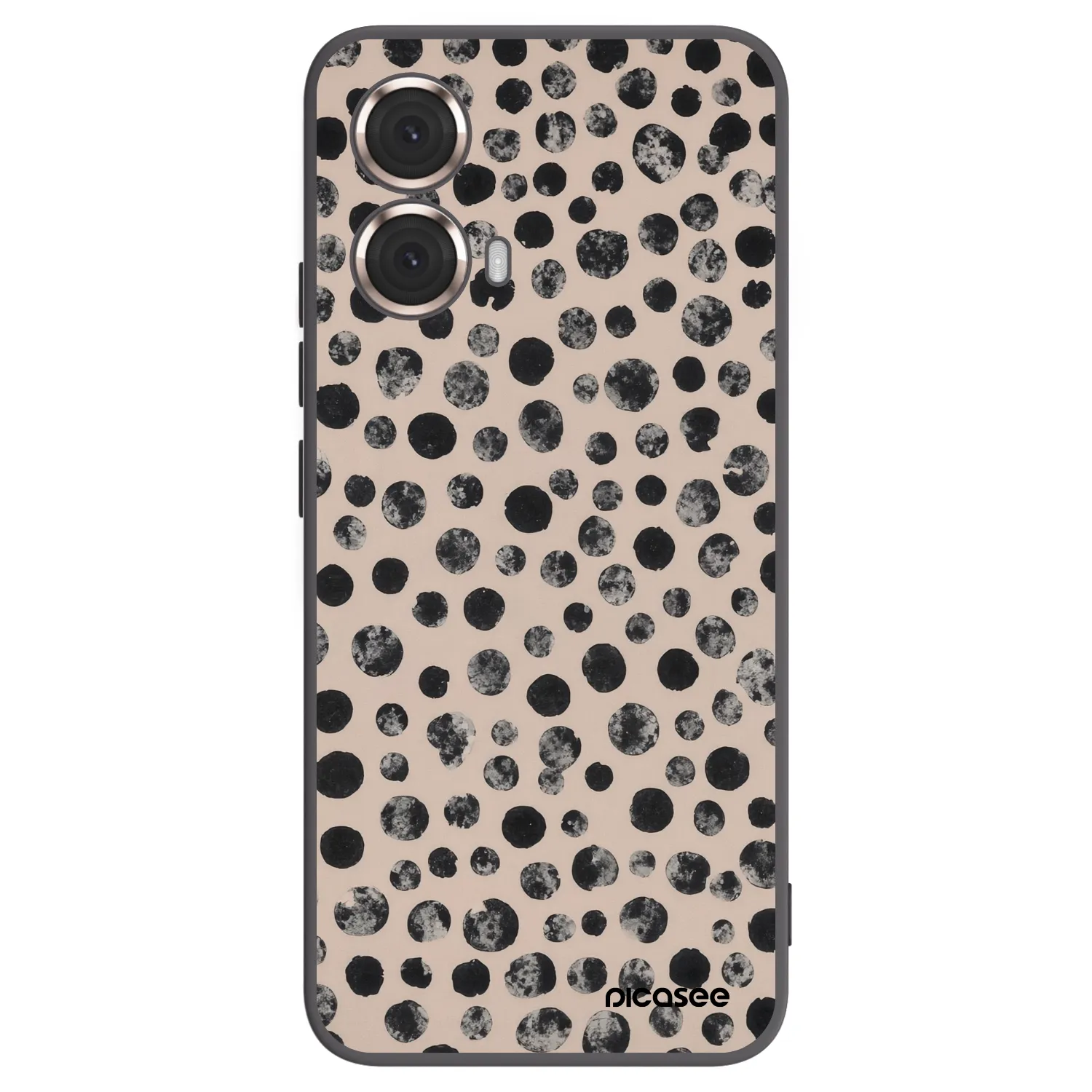 Picasee silikónový čierny obal pre Motorola Moto G85 - Dots