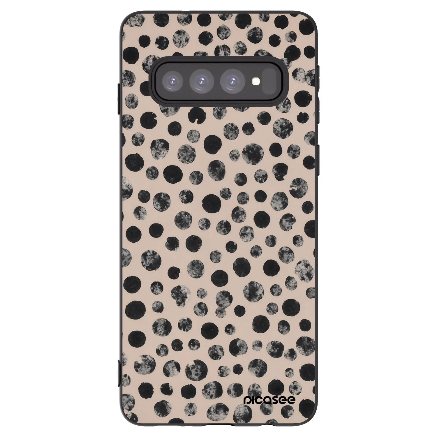 Picasee silikónový čierny obal pre Samsung Galaxy S10 G973 - Dots