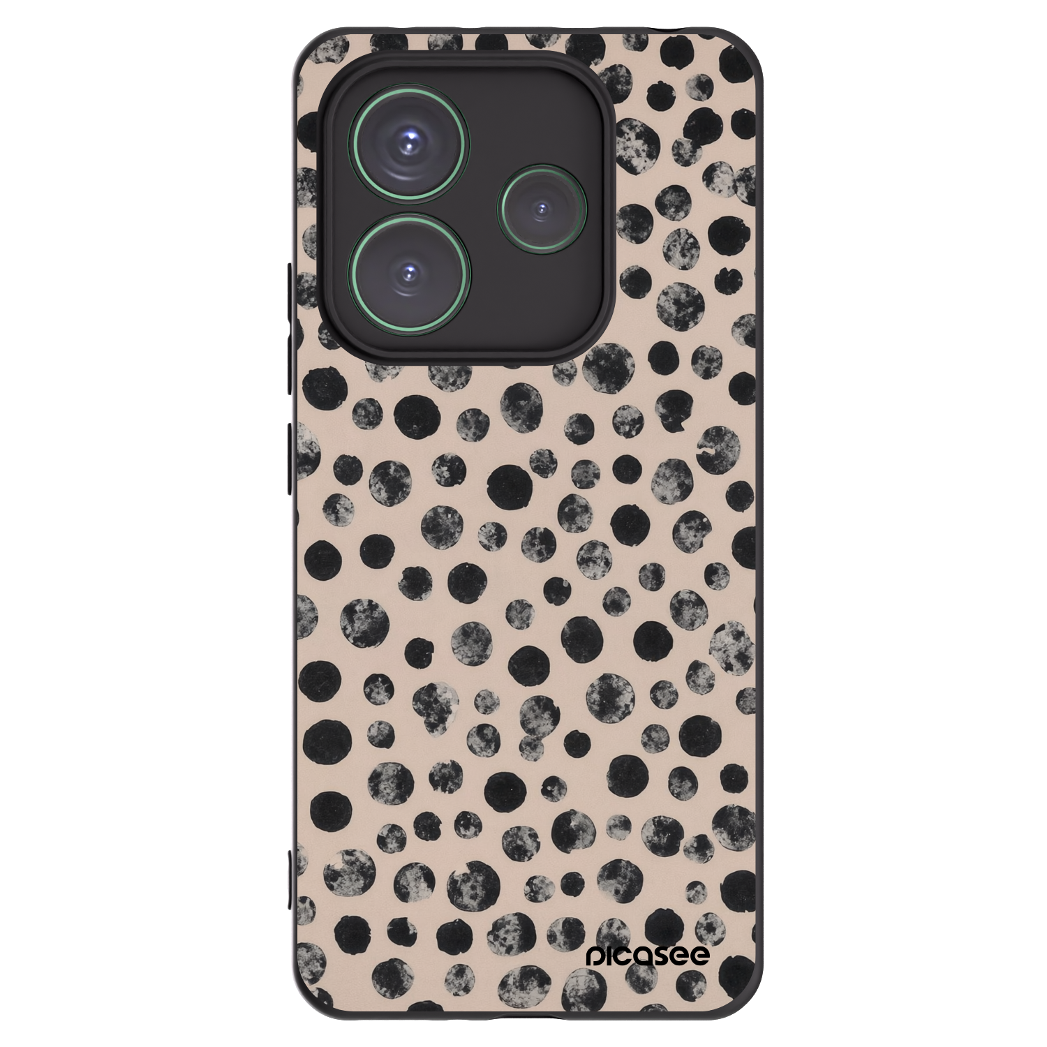 Picasee silikónový čierny obal pre Xiaomi Redmi Note 14 5G - Dots