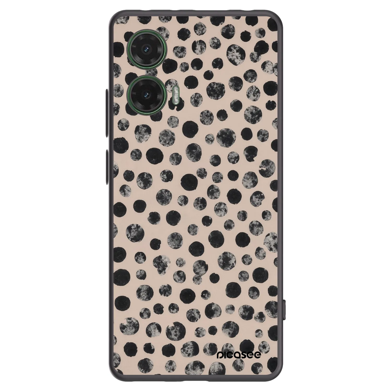Picasee silikónový čierny obal pre Motorola Moto G35 5G - Dots