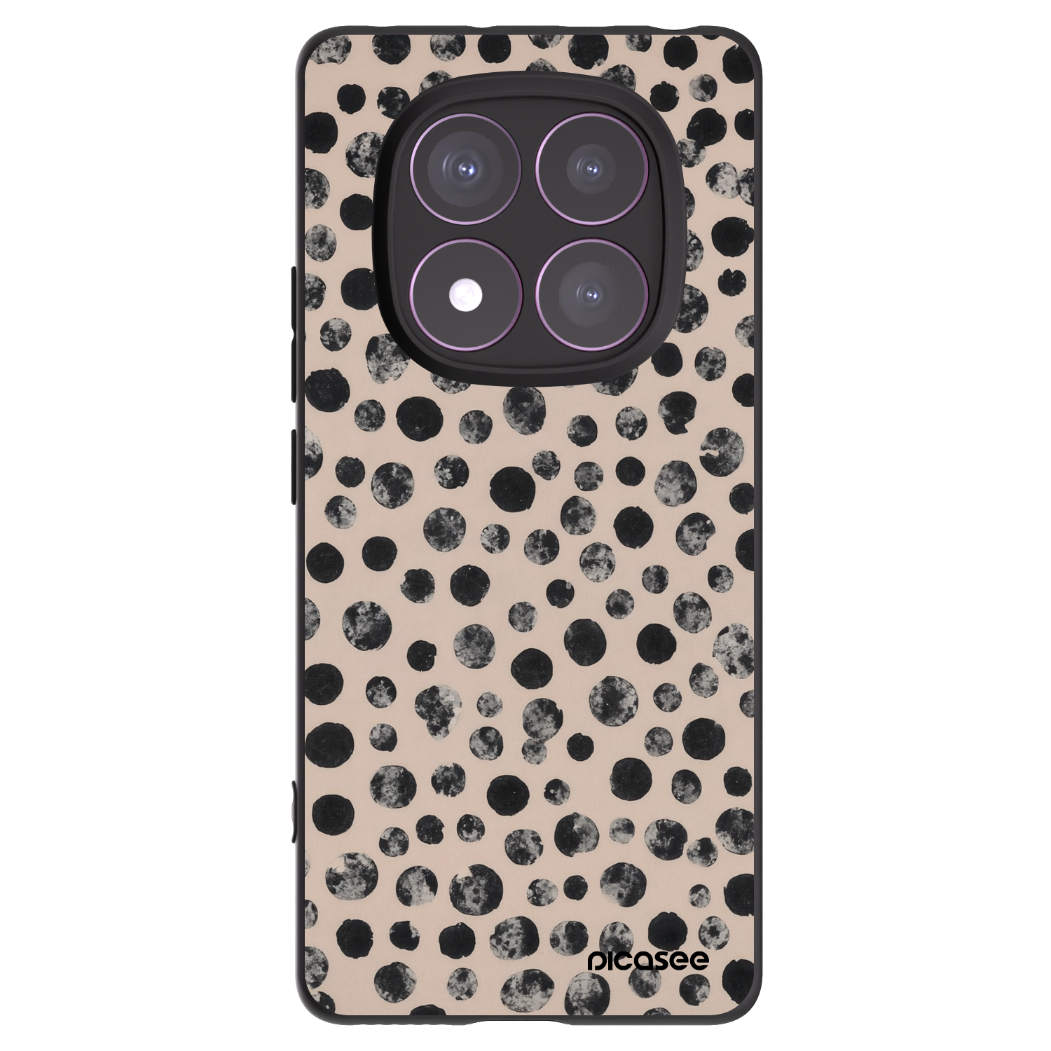 Picasee silikónový čierny obal pre Xiaomi Redmi Note 14 Pro 4G - Dots