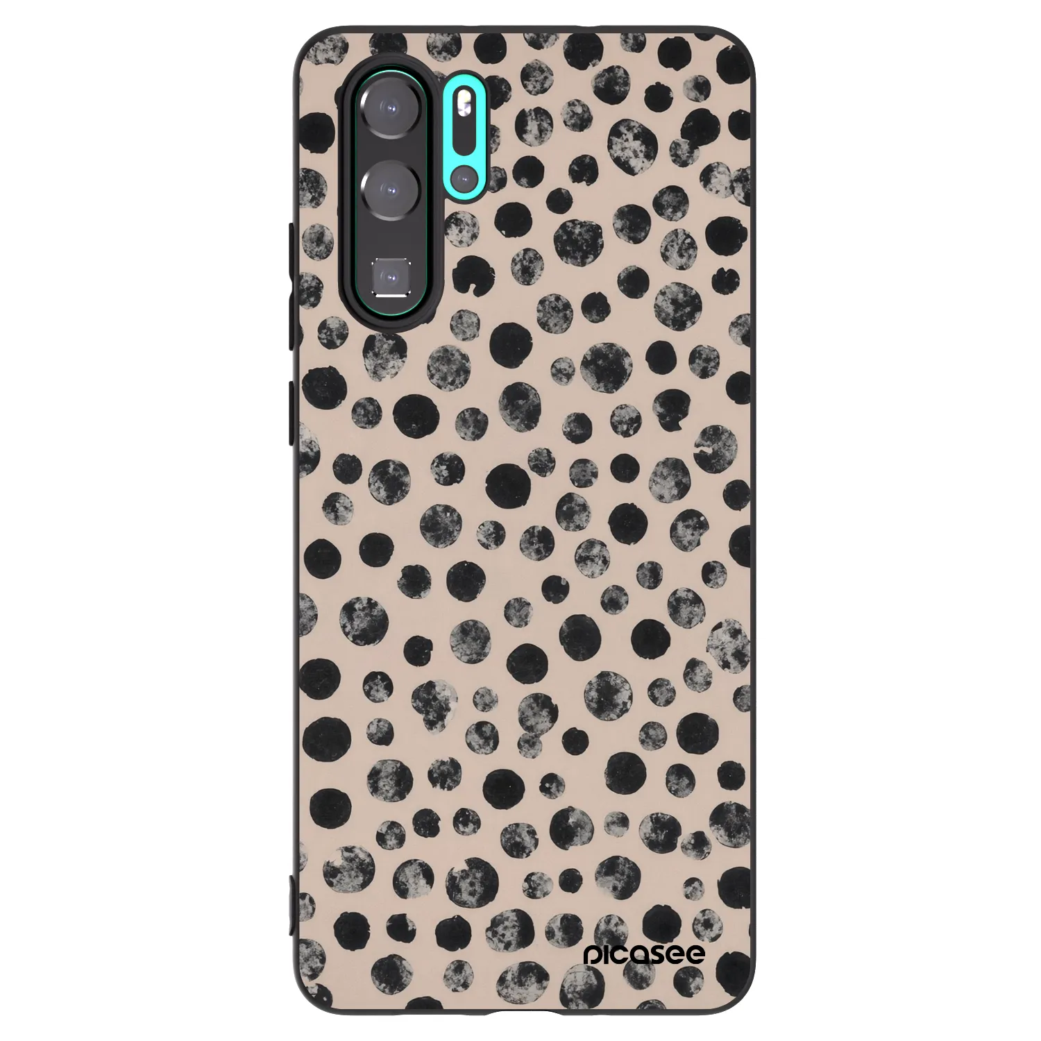 Picasee silikónový čierny obal pre Huawei P30 Pro - Dots