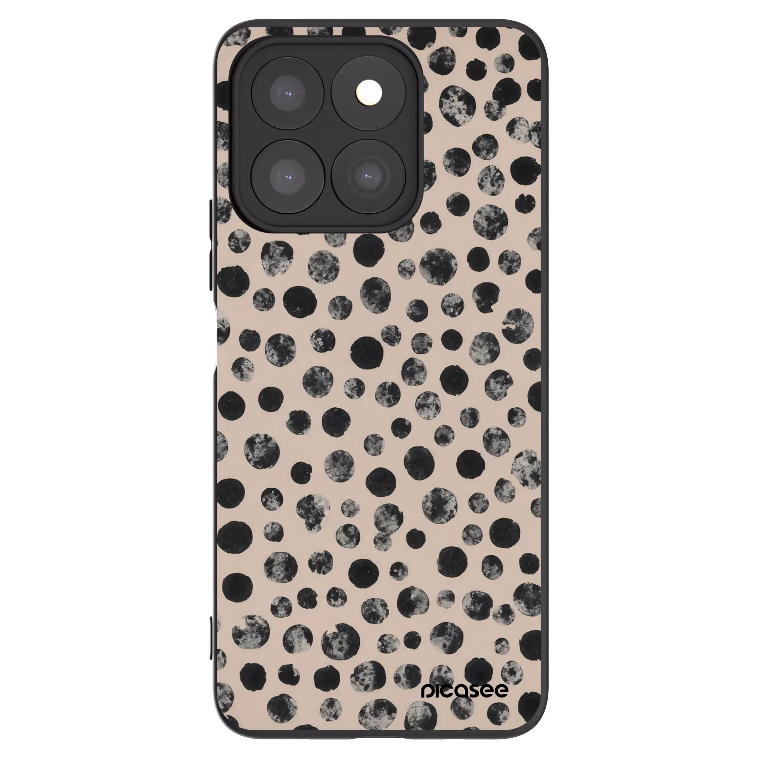 Picasee silikónový čierny obal pre Honor X8c - Dots