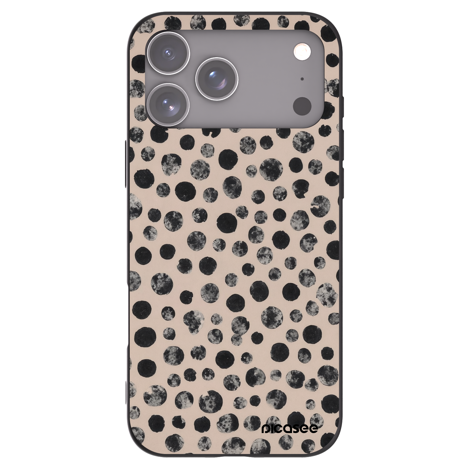 Picasee silikónový čierny obal pre Apple iPhone 17 Pro Max - Dots