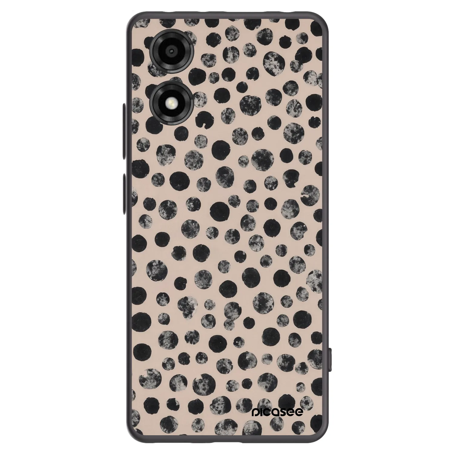 Picasee silikónový čierny obal pre Motorola Moto E14 - Dots
