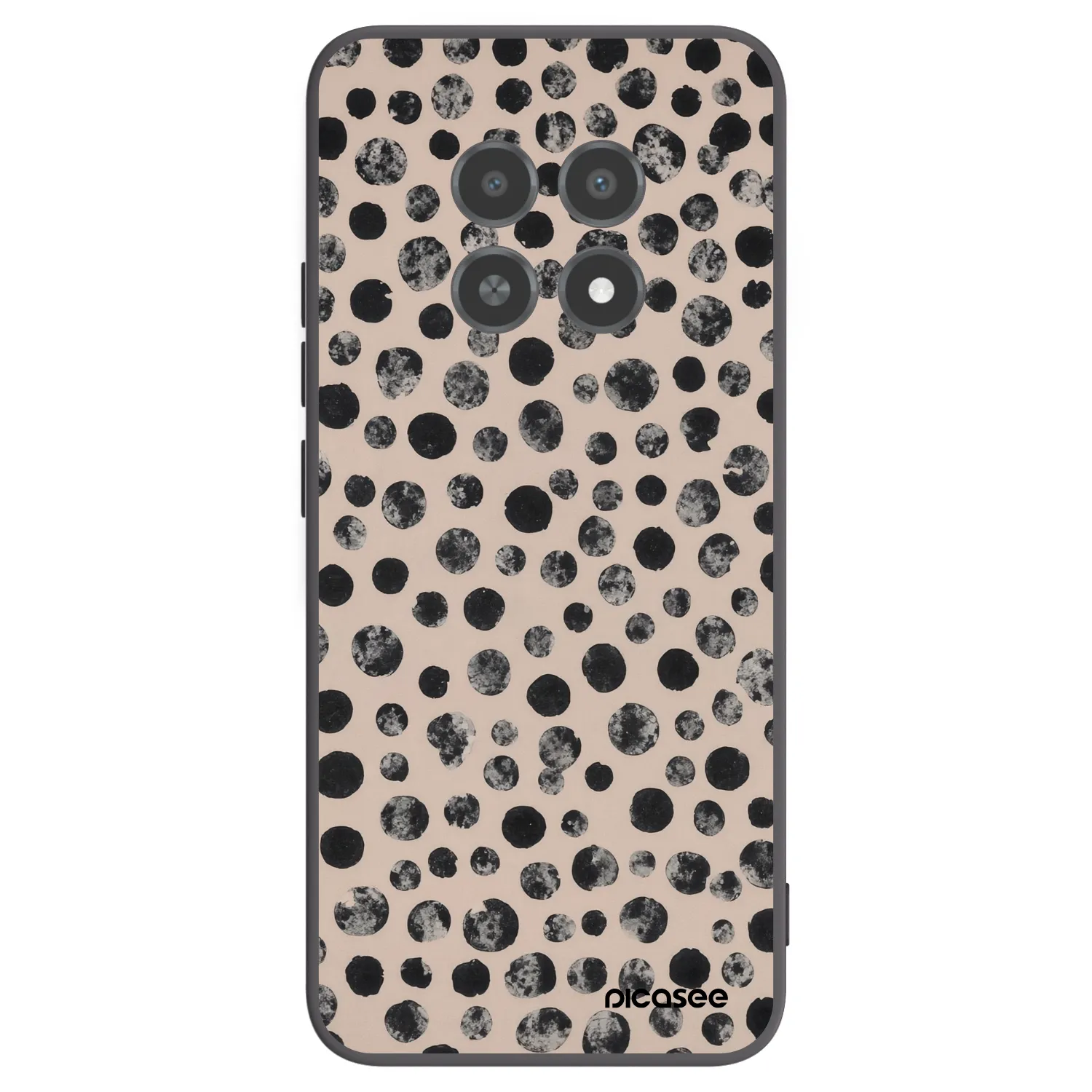 Picasee silikónový čierny obal pre Realme 12X - Dots