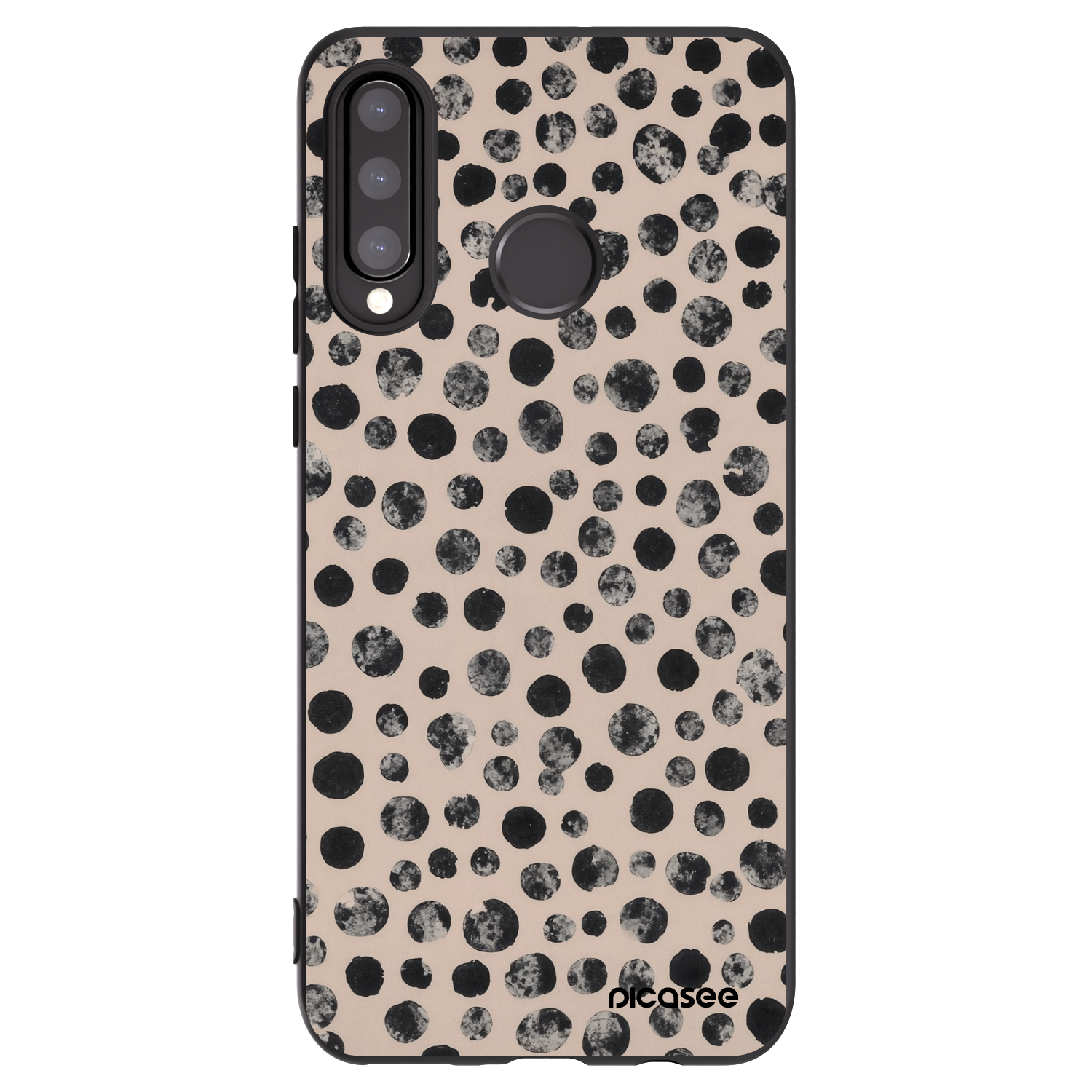 Picasee silikónový čierny obal pre Huawei P30 Lite - Dots