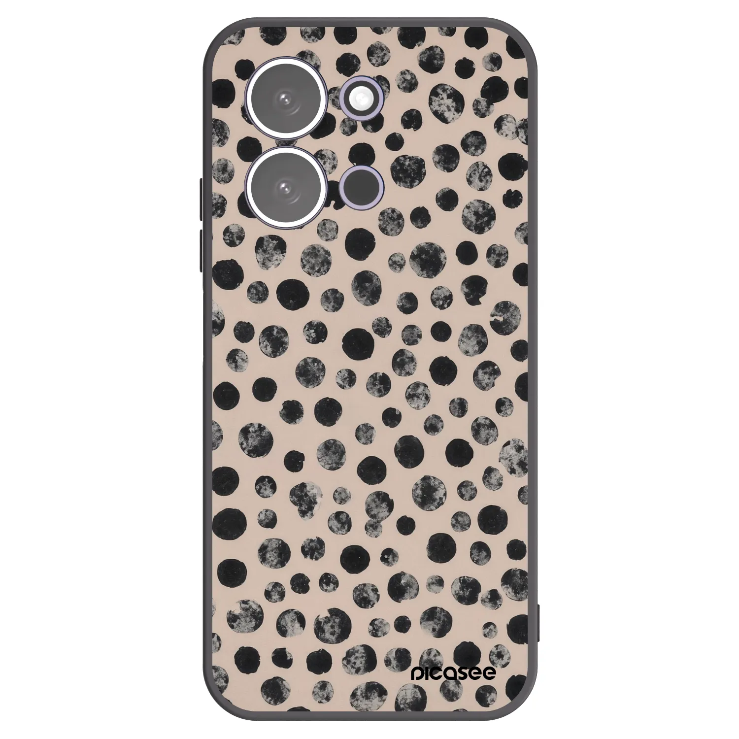Picasee silikónový čierny obal pre Xiaomi Redmi 15C 5G - Dots