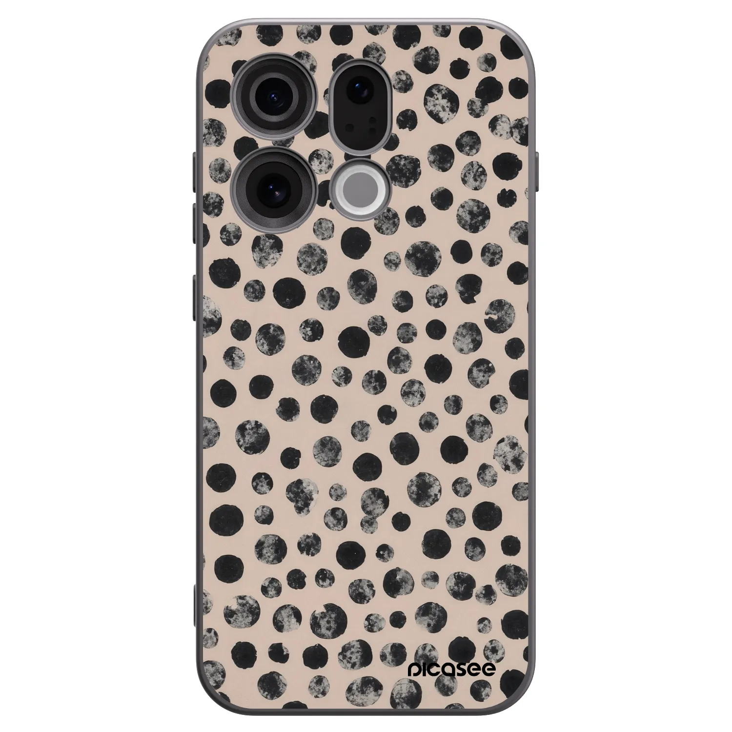 Picasee silikónový čierny obal pre OPPO Find X9 - Dots