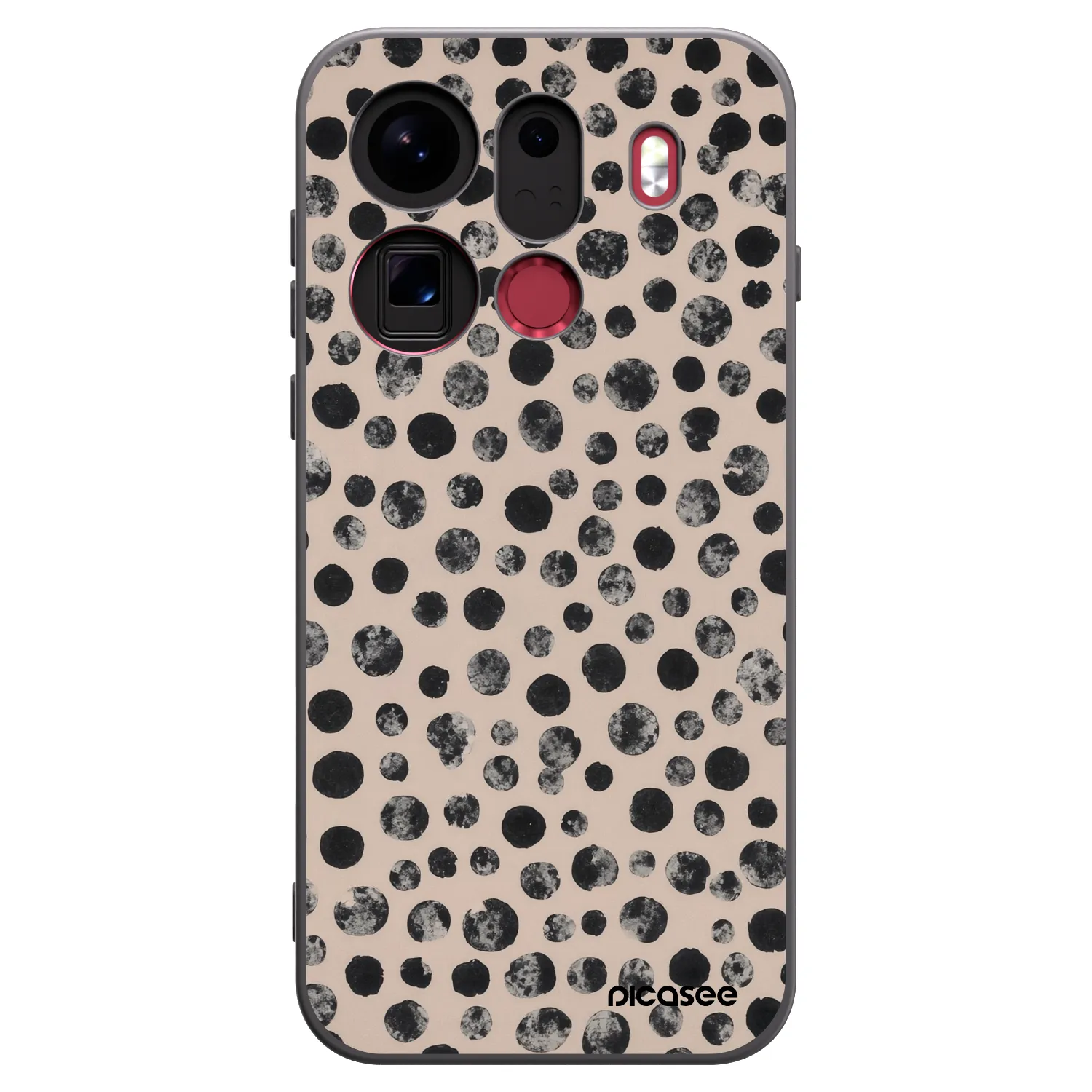 Picasee silikónový čierny obal pre OPPO Find X9 Pro - Dots