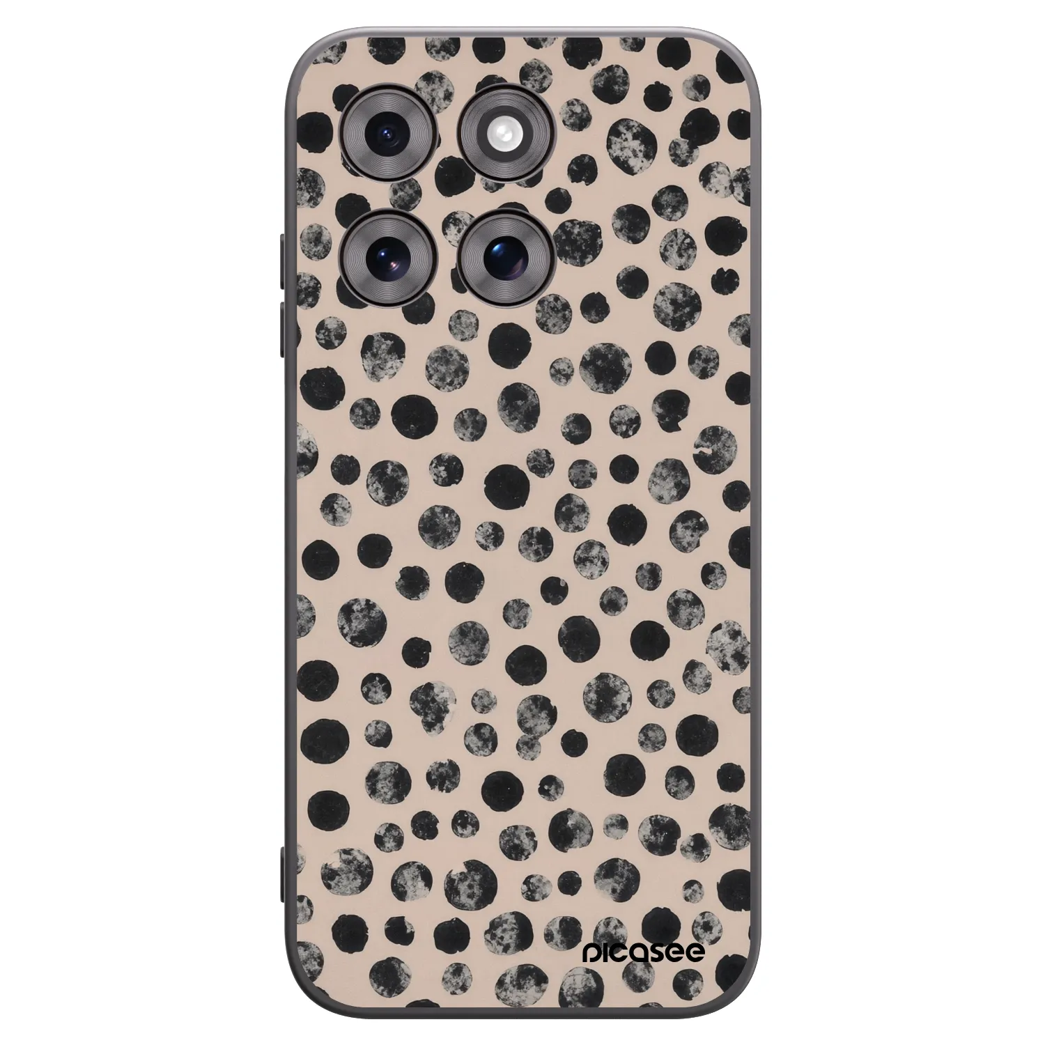 Picasee silikónový čierny obal pre Motorola Moto G77 - Dots