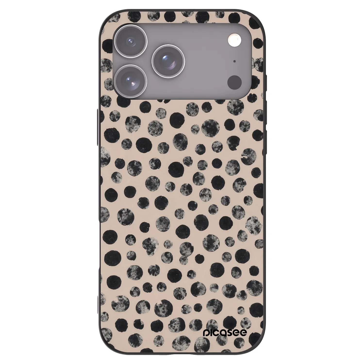 Picasee silikónový čierny obal pre Apple iPhone 18 Pro Max - Dots