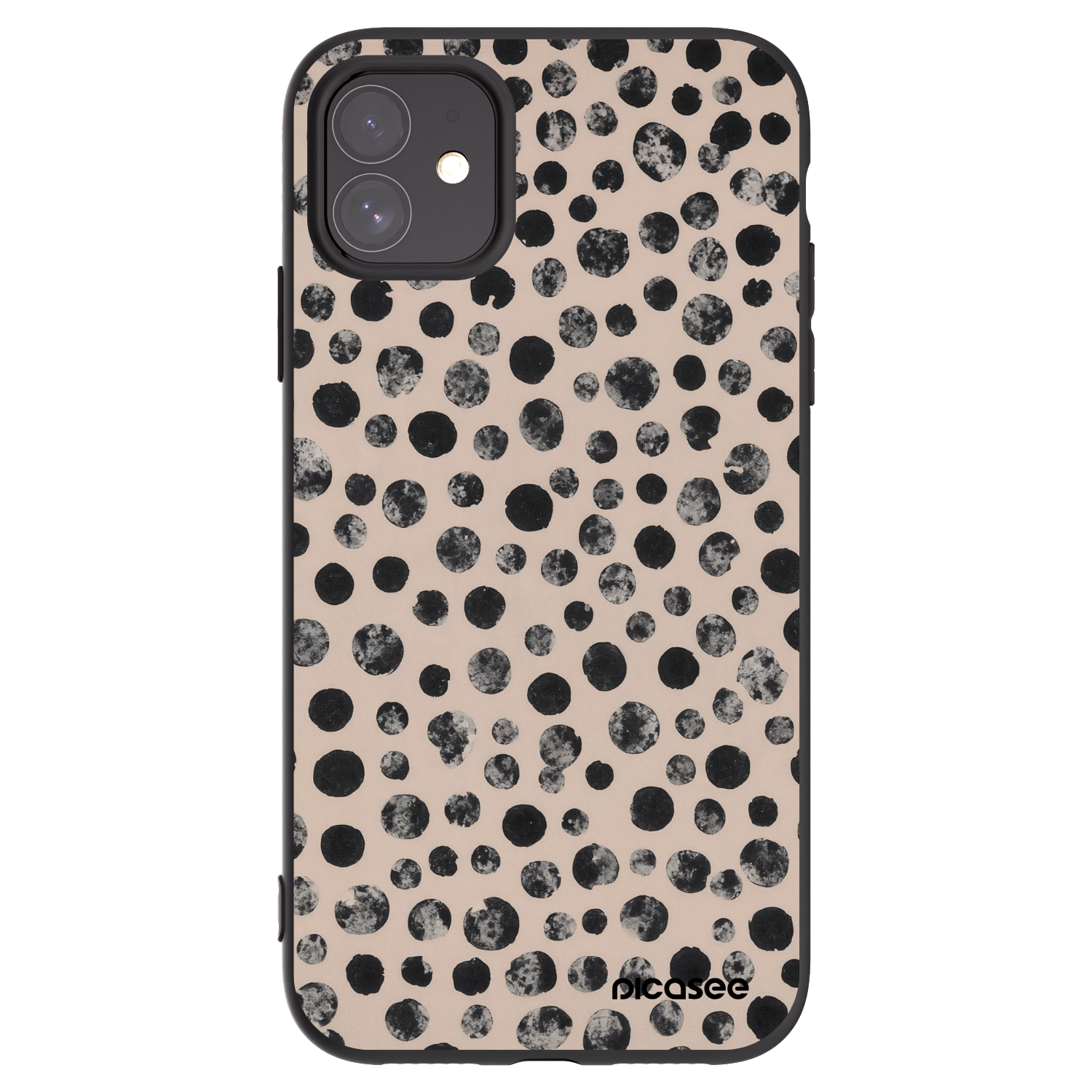 Picasee silikónový čierny obal pre Apple iPhone 11 - Dots