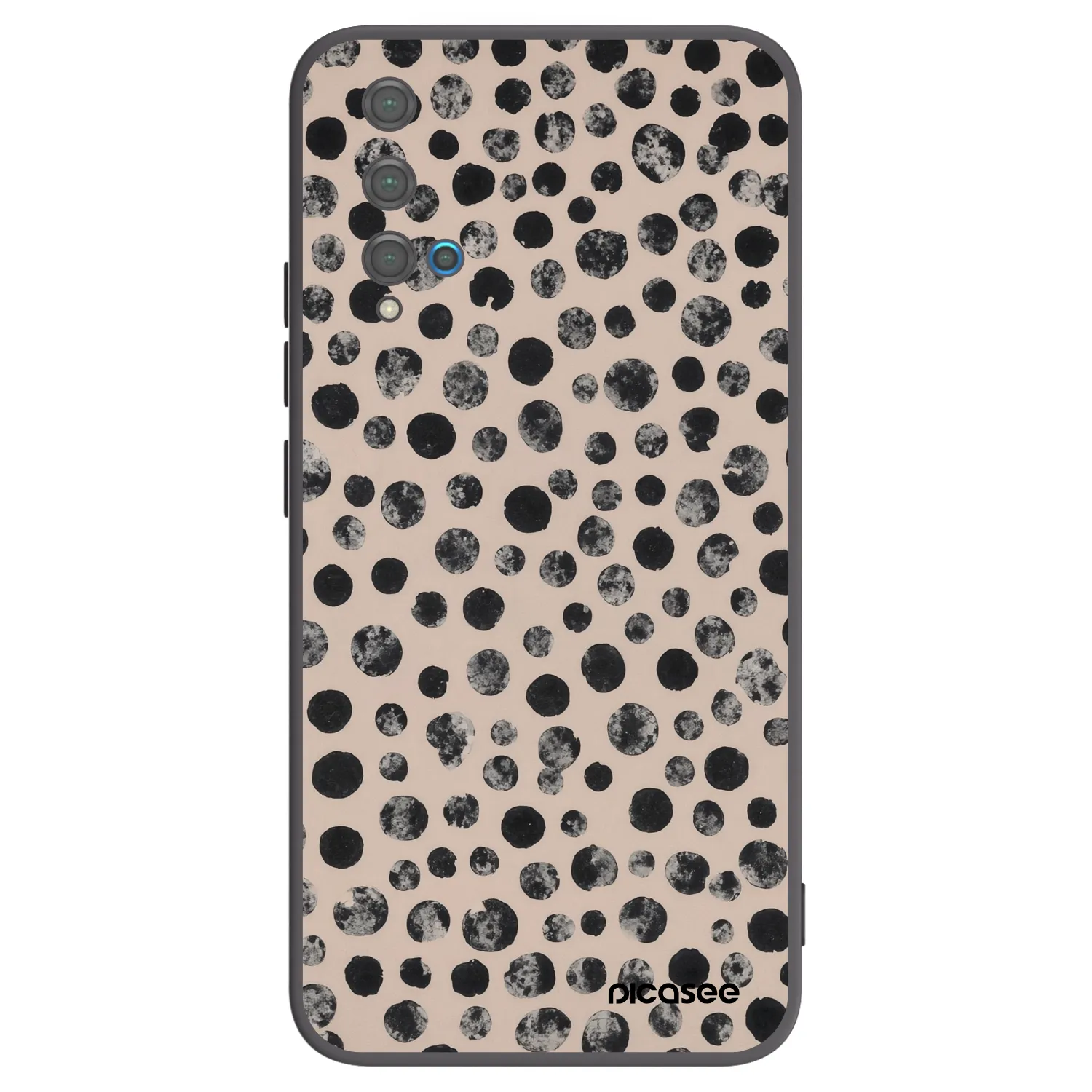 Picasee silikónový čierny obal pre Huawei Nova 5T - Dots