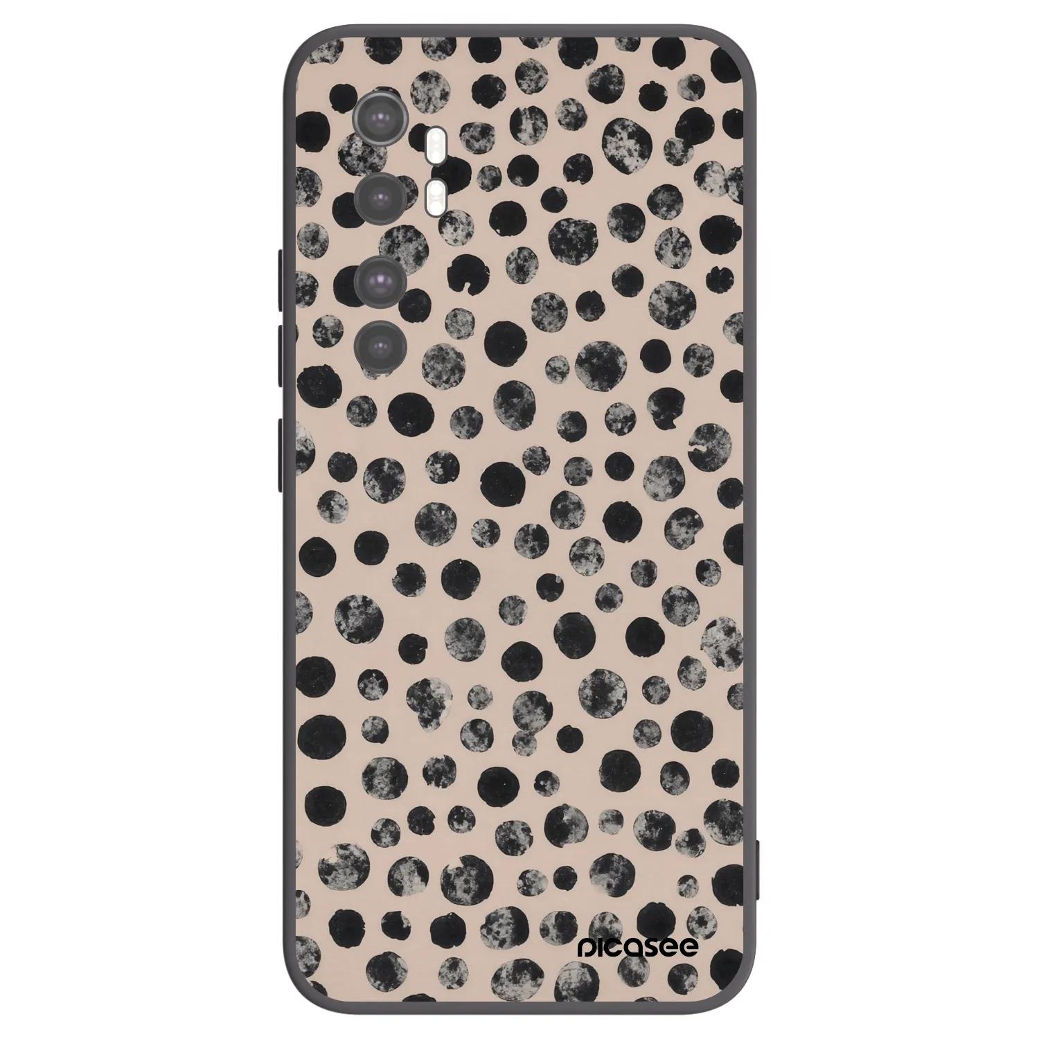 Picasee silikónový čierny obal pre Xiaomi Mi Note 10 Lite - Dots
