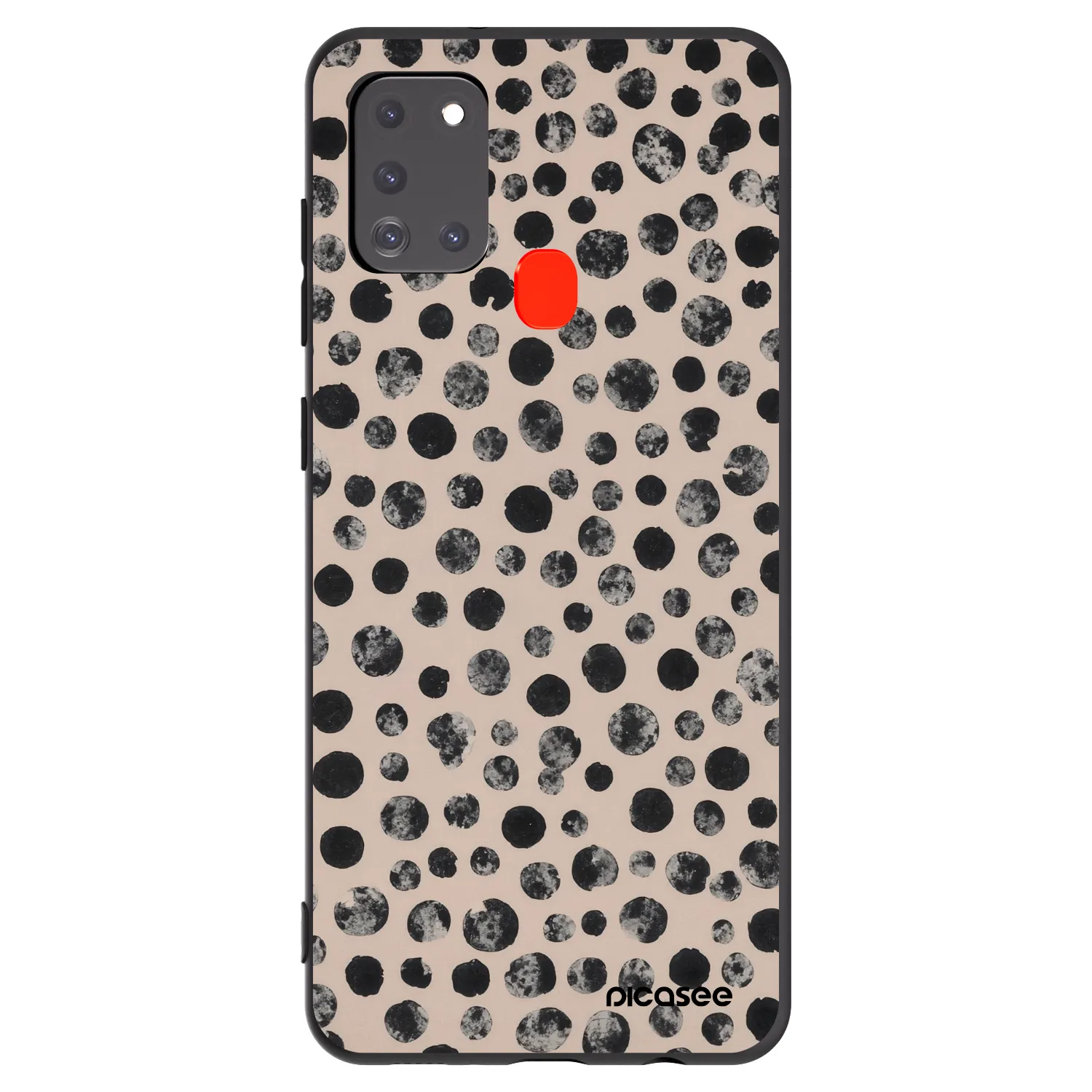 Picasee silikónový čierny obal pre Samsung Galaxy A21s - Dots