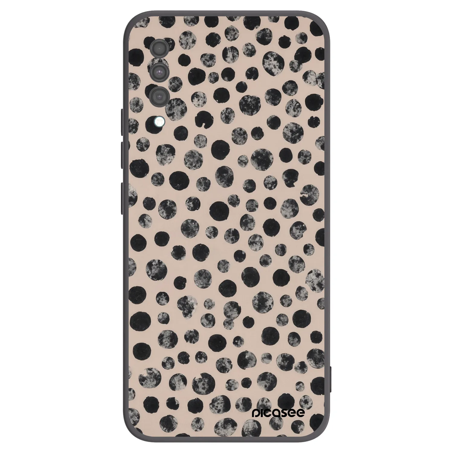 Picasee silikónový čierny obal pre Samsung Galaxy A30s A307F - Dots