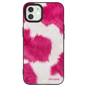 Picasee silikónový čierny obal pre Apple iPhone 12 - Pink Moo