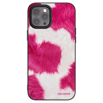 Picasee silikónový čierny obal pre Apple iPhone 12 Pro Max - Pink Moo