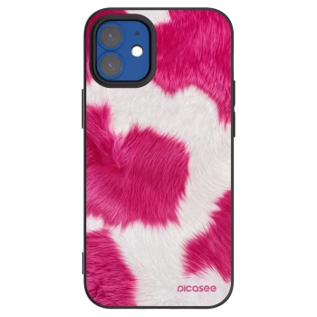 Picasee silikónový čierny obal pre Apple iPhone 12 mini - Pink Moo
