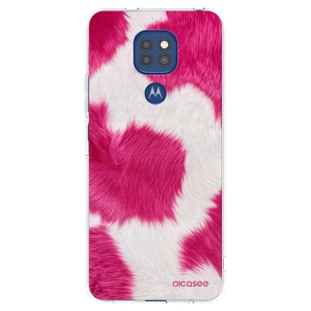Picasee silikónový prehľadný obal pre Motorola Moto G9 Play - Pink Moo