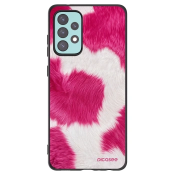 Picasee silikónový čierny obal pre Samsung Galaxy A72 A725F - Pink Moo